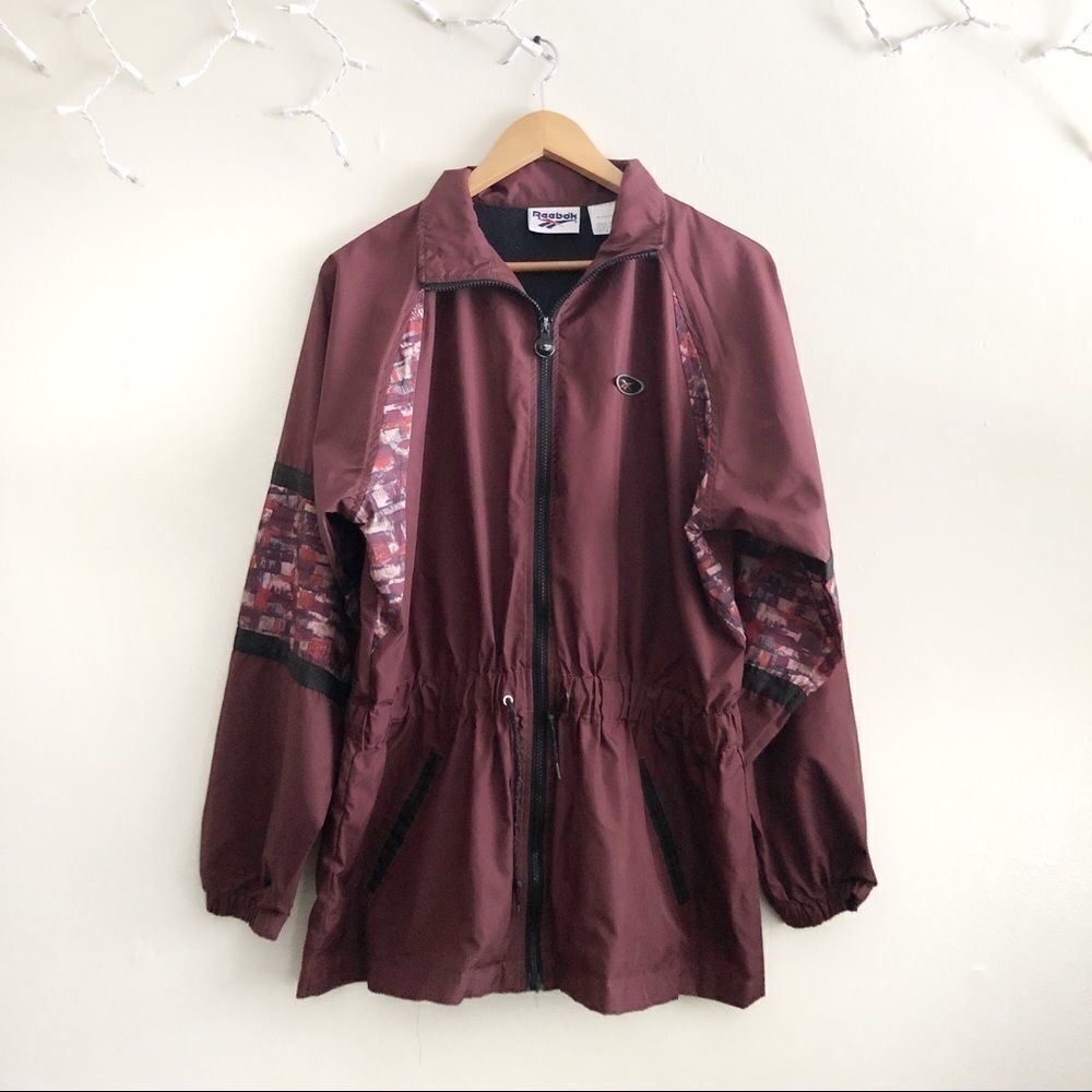 Vintage 70’s Reebok Purple cinched waist windbreaker Large